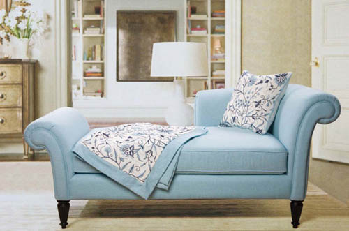 Ghế sofa giường nằm màu xanh da trời